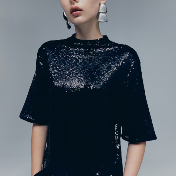 Sequins top NWT by H&M size small - Picture 5 of 6